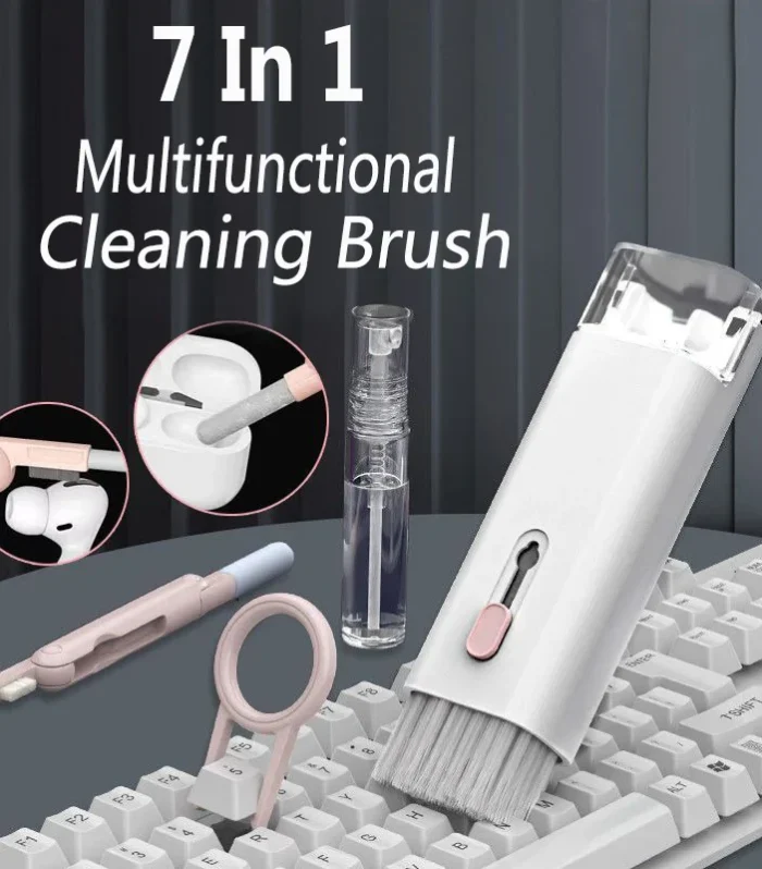 7-in-1 Keyboard & Gadget Cleaning Kit – Brush, Pen & Keycap Puller Set
